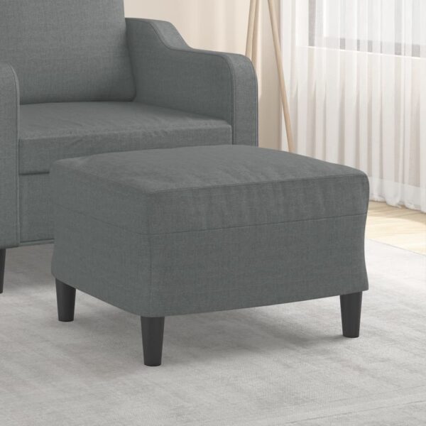 Provira Voetenbank 60x50x41 cm stof donkergrijs