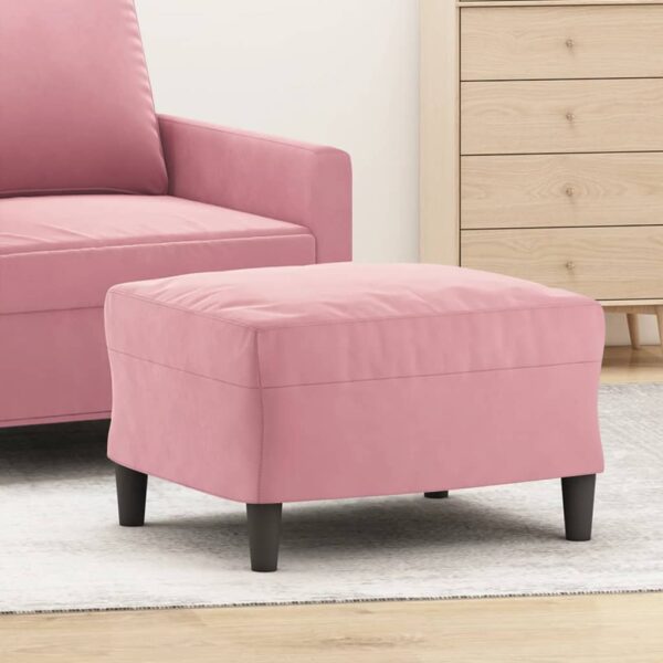 Provira Voetenbank 60x50x41 cm fluweel roze