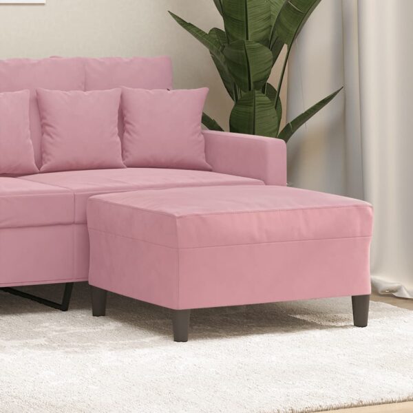 Provira Voetenbank 70x55x41 cm fluweel roze