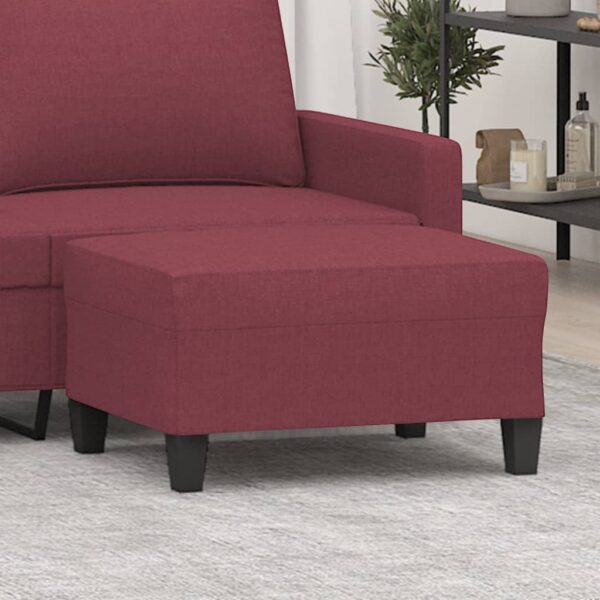 Provira Voetenbank 70x55x41 cm stof wijnrood