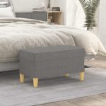 Provira Bankje 70x35x41 cm stof donkergrijs