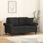 Provira Sierkussens 2 st 40x40 cm stof zwart