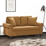Provira Sierkussens 2 st 40x40 cm fluweel bruin