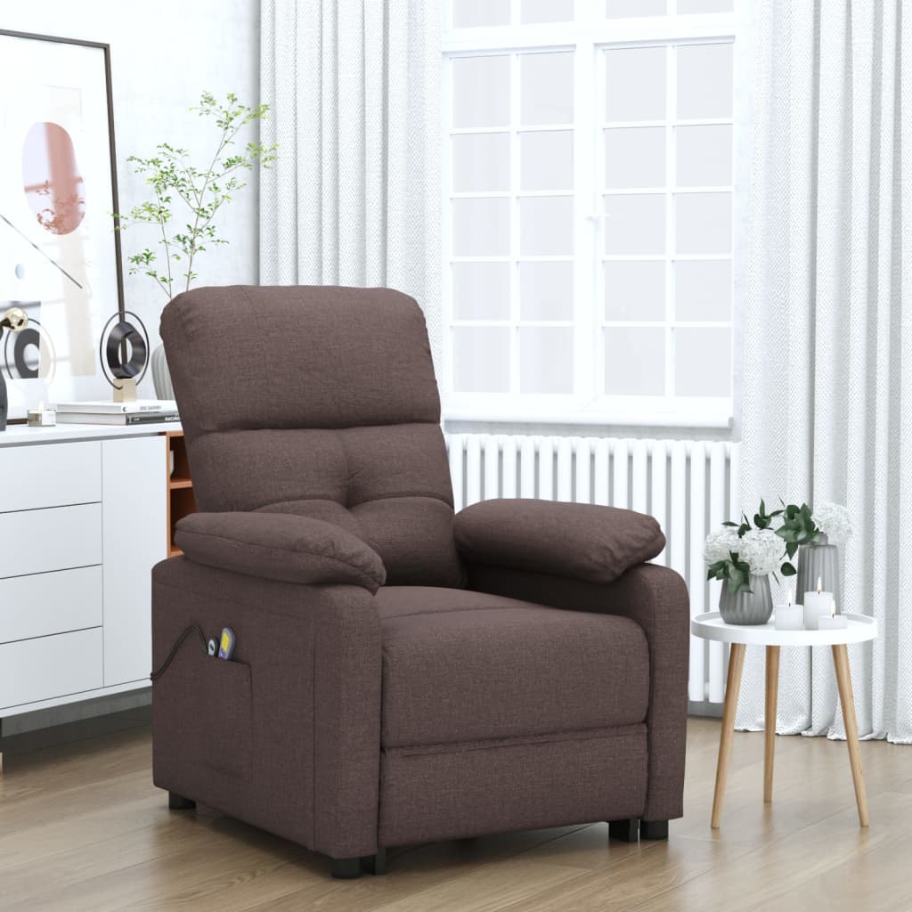 8720287191186_m_en_hd_1 Provira Sta-op-massagestoel stof donkerbruin - Image 1