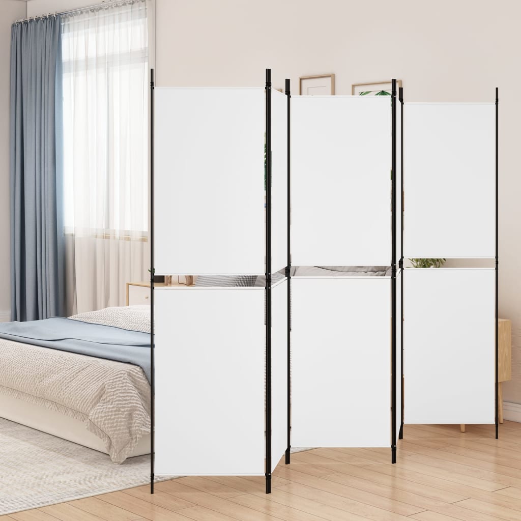 8720287196167_m_en_hd_1 Provira Kamerscherm met 5 panelen 250x180 cm stof wit - Image 1