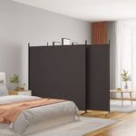 Provira Kamerscherm met 3 panelen 525x180 cm stof bruin