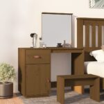 Provira Kaptafel 95x50x134 cm massief grenenhout honingbruin