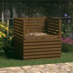 Provira Compostbak 100x100x102 cm massief grenenhout honingbruin