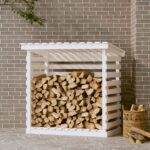 Provira Haardhoutrek 108x73x108 cm massief grenenhout wit