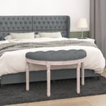 Provira Bankje 81,5x41x49 cm stof donkergrijs