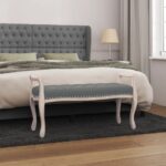 Provira Bankje 110x45x60 cm stof donkergrijs