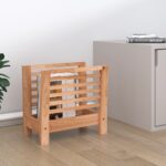 Provira Tijdschriftenrek 40x26,5x38,5 cm massief walnotenhout