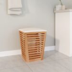 Provira Badkamerkruk 40,5x40,5x56 cm massief walnotenhout
