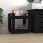 Provira Bureaukastje 60x45x60 cm bewerkt hout zwart