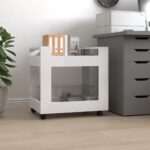 Provira Bureaukastje 60x45x60 cm bewerkt hout hoogglans wit