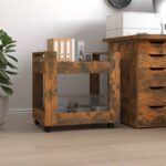 Provira Bureaukastje 60x45x60 cm bewerkt hout gerookt eikenkleurig