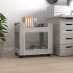 Provira Bureaukastje 60x45x60 cm bewerkt hout grijs sonoma eikenkleurig