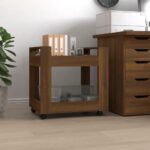 Provira Bureaukastje 60x45x60 cm bewerkt hout bruin eikenkleur