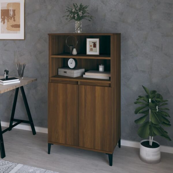 Provira Hoge kast 60x36x110 cm bewerkt hout bruin eikenkleur