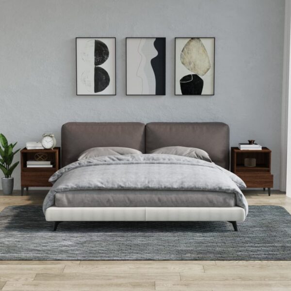 Provira Nachtkastjes 2 st 40x35x50 cm bruin eikenkleur