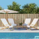 Provira Strandhanddoeken 4 st 400 g/m² 60x135 cm stof wit