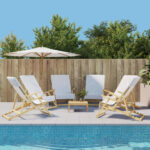 Provira Strandhanddoeken 6 st 400 g/m² 60x135 cm stof wit
