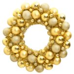 Provira Kerstkrans 45 cm polystyreen goudkleurig