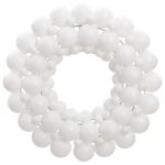 Provira Kerstkrans 45 cm polystyreen wit