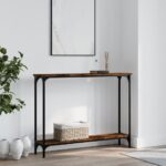 Provira Wandtafel 100x22,5x75 cm bewerkt hout gerookt eikenkleurig