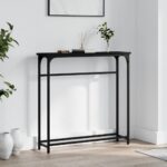 Provira Wandtafel 75x19,5x75 cm bewerkt hout zwart