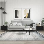 Provira Salontafels 2 st 50x50x40 cm bewerkt hout zwart