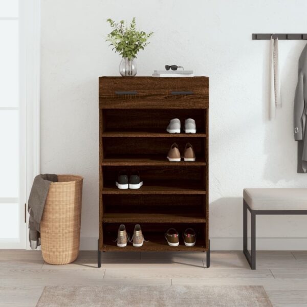 Provira Schoenenkast 60x35x105 cm bewerkt hout bruin eikenkleur