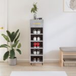 Provira Schoenenkast 30x35x105 cm bewerkt hout betongrijs