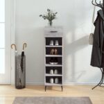 Provira Schoenenkast 30x35x105 cm bewerkt hout grijs sonoma eikenkleur