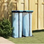 Provira Vuilniszakhouders 2 st 120 L PP zwart en blauw