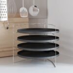 Provira Pizzapannen 4 st met rek Ø 28 cm staal