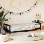 Provira Kinderbedframe 80x200 cm massief grenenhout zwart