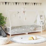 Provira Kinderbedframe 80x200 cm massief grenenhout wit