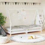 Provira Kinderbedframe 80x200 cm massief grenenhout wit