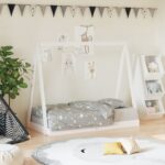 Provira Kinderbedframe 70x140 cm massief grenenhout wit