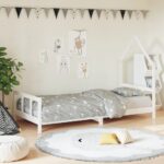 Provira Kinderbedframe 90x200 cm massief grenenhout wit