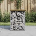 Provira Tuinbank schanskorfontwerp 33x31x42 cm geïmpregneerd grenenhout