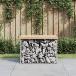 Provira Tuinbank schanskorfontwerp 63x44x42 cm massief grenenhout