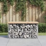 Provira Tuinbank Schanskorfontwerp 83x44x42 cm massief grenenhout