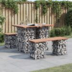 Provira Tuinbank Schanskorfontwerp 100x70x72 cm massief grenenhout