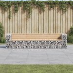 Provira Tuinbank schanskorfontwerp 287x71x65,5 cm massief grenenhout