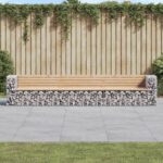 Provira Tuinbank schanskorfontwerp 347x71x65,5 cm massief grenenhout