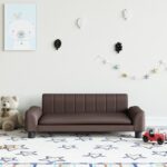 Provira Kinderbank 90x53x30 cm kunstleer bruin