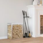 Provira Haardhoutrek 80x28x86 cm roestvrij staal