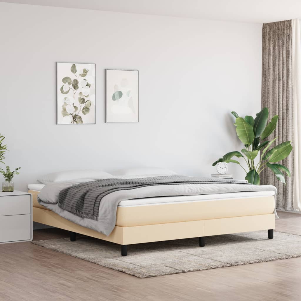 8720845545970_m_en_hd_1 Provira Boxspring met matras stof crèmekleurig 180x200 cm - Image 1